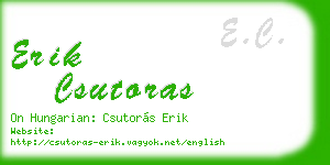 erik csutoras business card