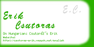 erik csutoras business card